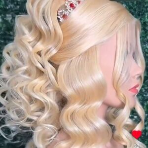 24" training mannequin head with 100% real human hair cosmetology practice